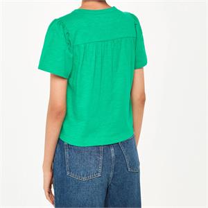 Whistles Maeve V Neck Buttons Front Tee